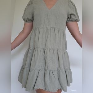 Zara small dress khaki green color, used three times